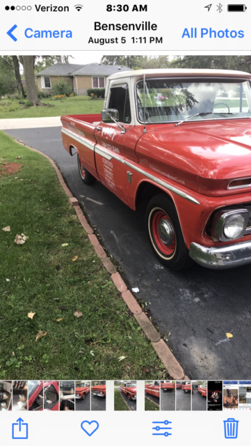 Red 1964 Chevrolet C-10 pickup with Tan interior
