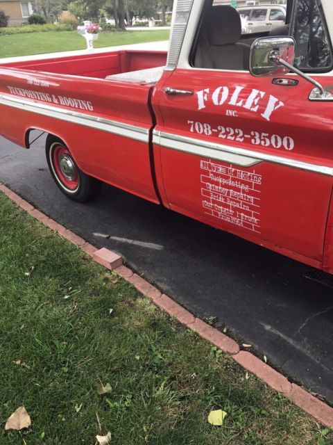 Red 1964 Chevrolet C-10 pickup with Tan interior
