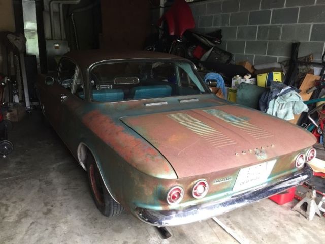 Blue 1964 Chevrolet Corvair Coupe with Blue interior