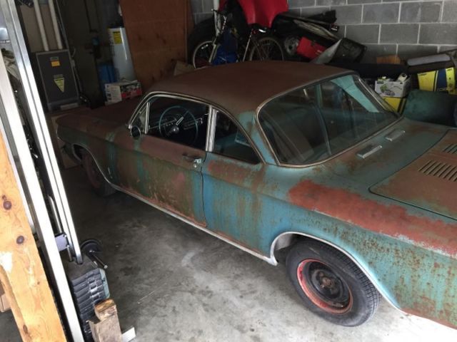 Blue 1964 Chevrolet Corvair Coupe with Blue interior