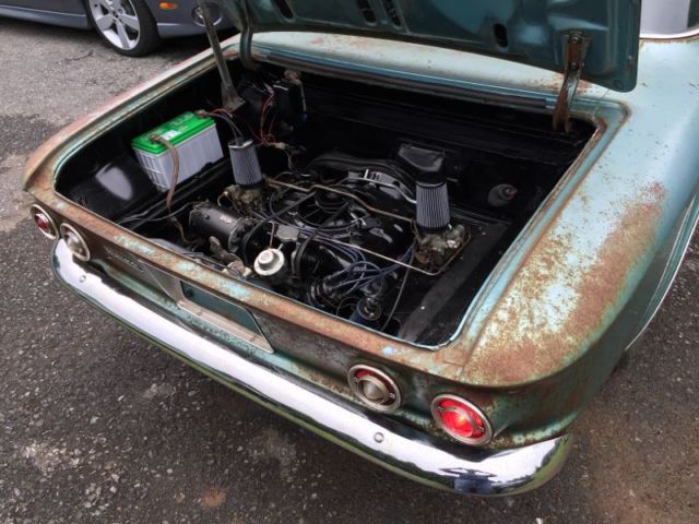 Blue 1964 Chevrolet Corvair Coupe with Blue interior