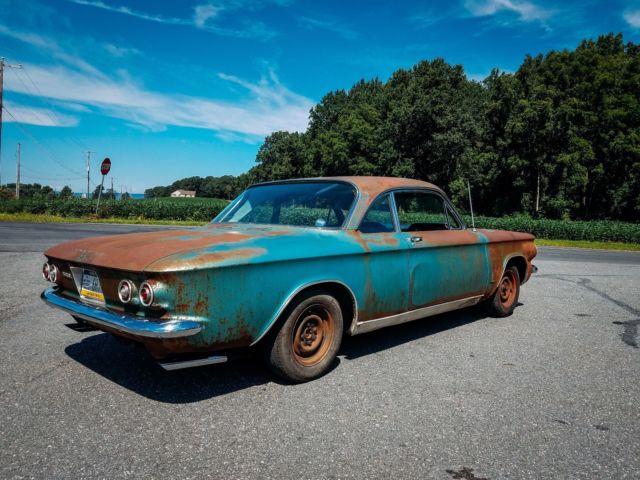 Blue 1964 Chevrolet Corvair Coupe with Blue interior
