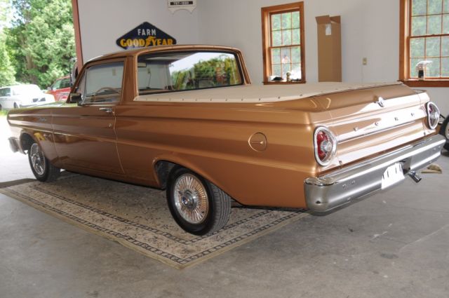 Gold 1964 Ford Ranchero 2 Door Car with Pay Load with Gold interior