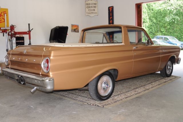 Gold 1964 Ford Ranchero 2 Door Car with Pay Load with Gold interior