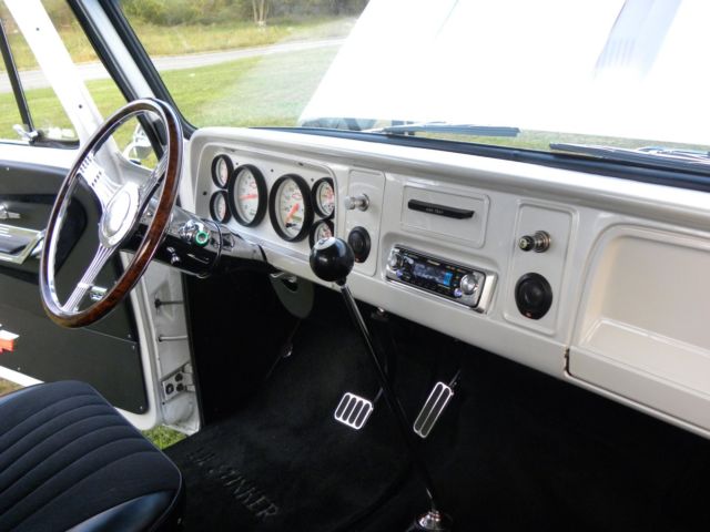 White 1964 Chevrolet C-10 Standard Cab Pickup with Black interior