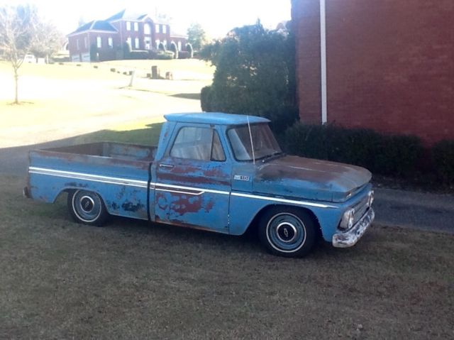 Blue 1965 Chevrolet C-10 Standard Cab Pickup with Gold interior