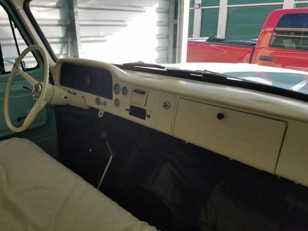 Blue 1965 Chevrolet C-10 Standard Cab Pickup with Tan interior