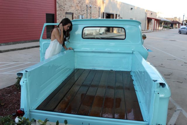Blue 1965 Chevrolet C-10 Standard Cab Pickup with Tan interior