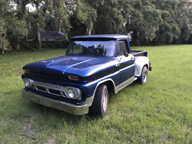 Blue 1965 Chevrolet C-10 Crew Cab Pickup