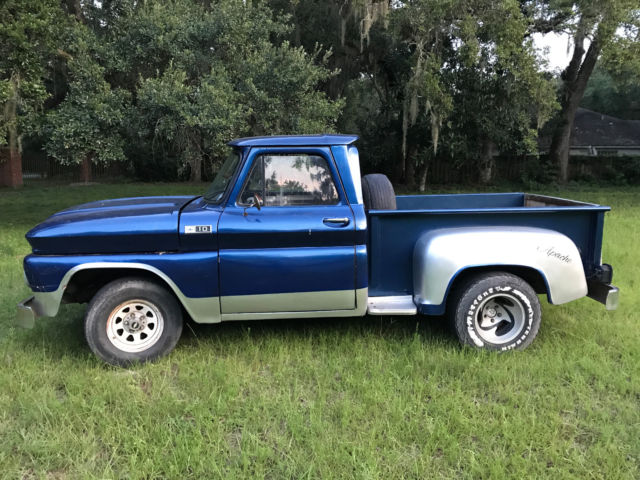 Blue 1965 Chevrolet C-10 Crew Cab Pickup