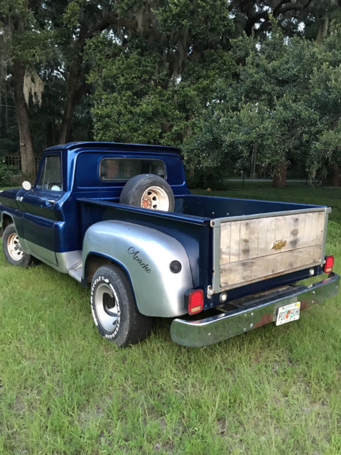 Blue 1965 Chevrolet C-10 Crew Cab Pickup