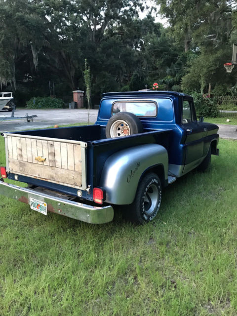 Blue 1965 Chevrolet C-10 Crew Cab Pickup