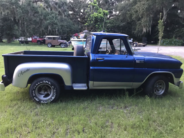 Blue 1965 Chevrolet C-10 Crew Cab Pickup