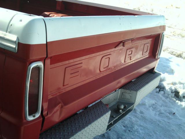 Red 1965 Ford F-250 Long Bed