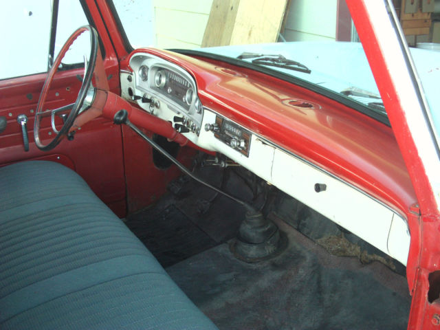 Red 1965 Ford F-250 Long Bed