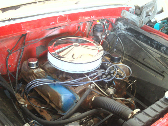 Red 1965 Ford F-250 Long Bed