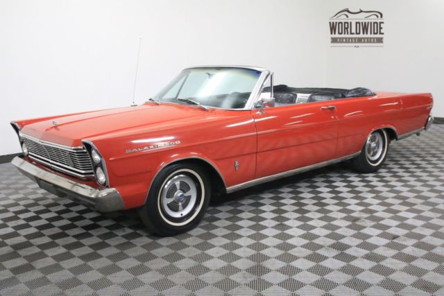 Red 1965 Ford Galaxie with Black interior