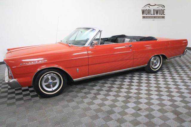 Red 1965 Ford Galaxie with Black interior