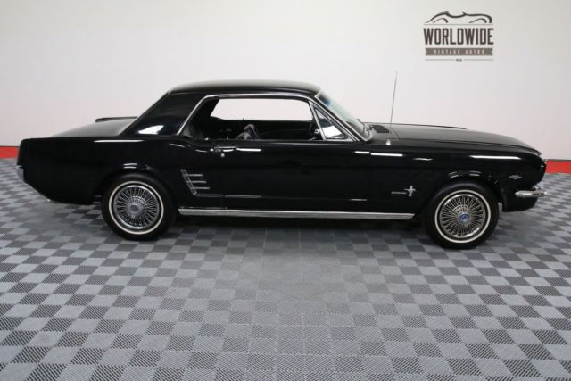 Black 1966 Ford Mustang with Black interior