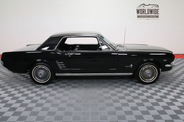 Black 1966 Ford Mustang with Black interior