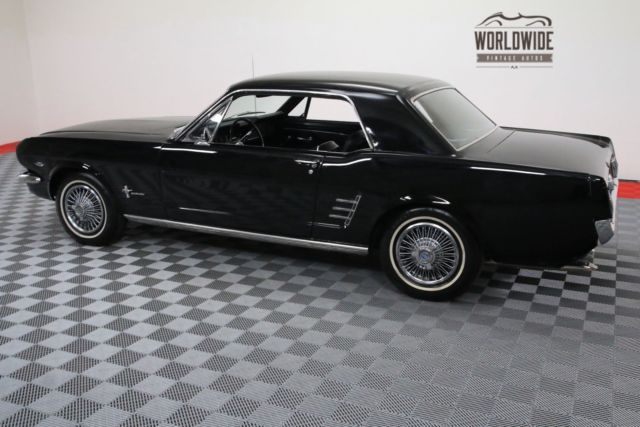 Black 1966 Ford Mustang with Black interior