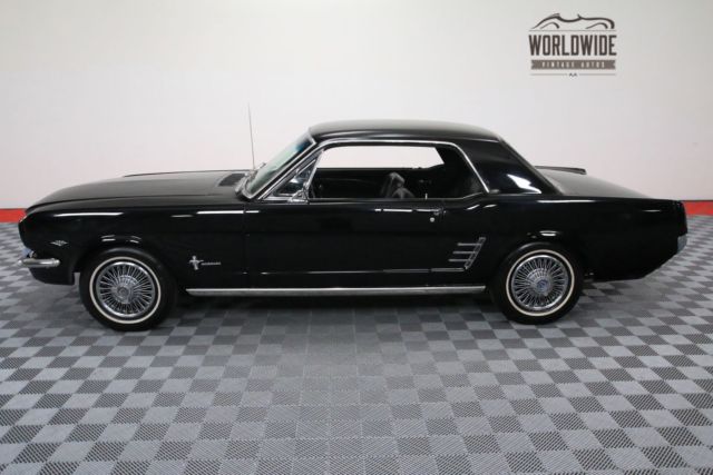 Black 1966 Ford Mustang with Black interior