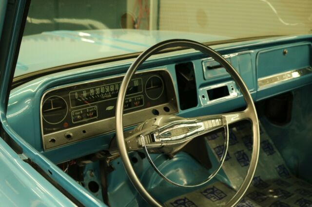 Marina Blue 1966 Chevrolet C-10 Standard Cab Pickup with Marina Blue interior