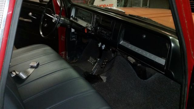 Red 1966 Chevrolet C-10 with Gray interior