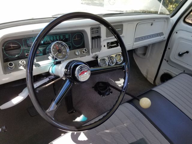 White 1966 Chevrolet C-10 Standard Cab Pickup with Gray interior