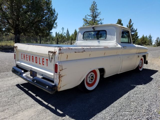 White 1966 Chevrolet C-10 Standard Cab Pickup with Gray interior