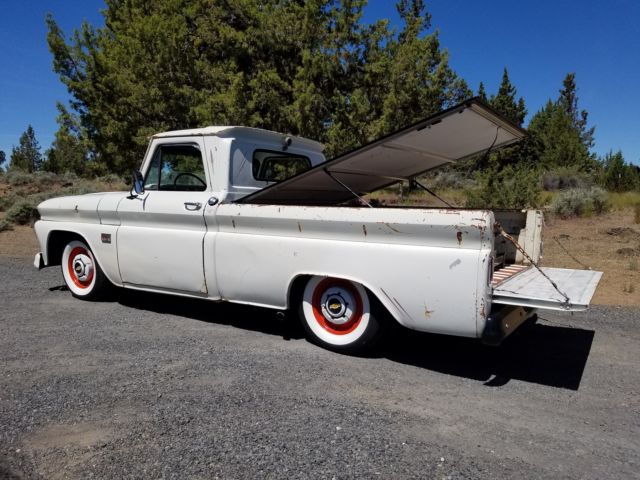 White 1966 Chevrolet C-10 Standard Cab Pickup with Gray interior
