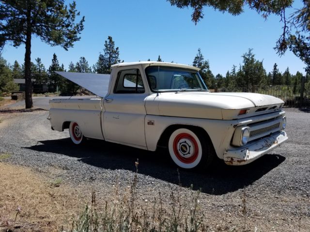 White 1966 Chevrolet C-10 Standard Cab Pickup with Gray interior