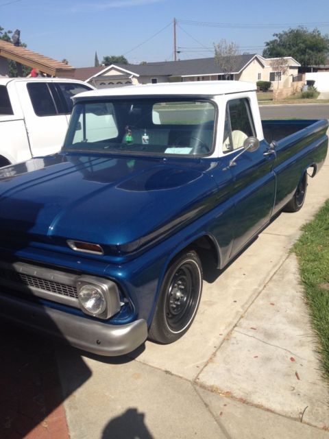 Blue 1966 Chevrolet C-10 Standard Cab Pickup with Black interior