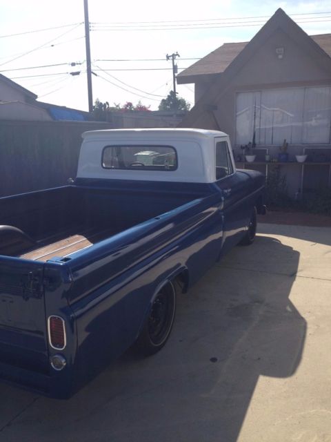 Blue 1966 Chevrolet C-10 Standard Cab Pickup with Black interior