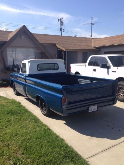 Blue 1966 Chevrolet C-10 Standard Cab Pickup with Black interior
