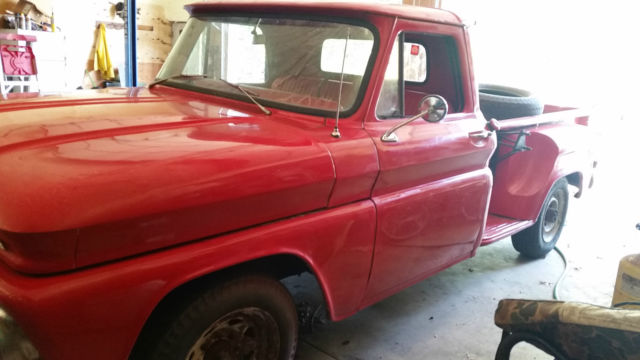 Red 1966 Chevrolet Other Pickups Cab & Chassis with Red interior