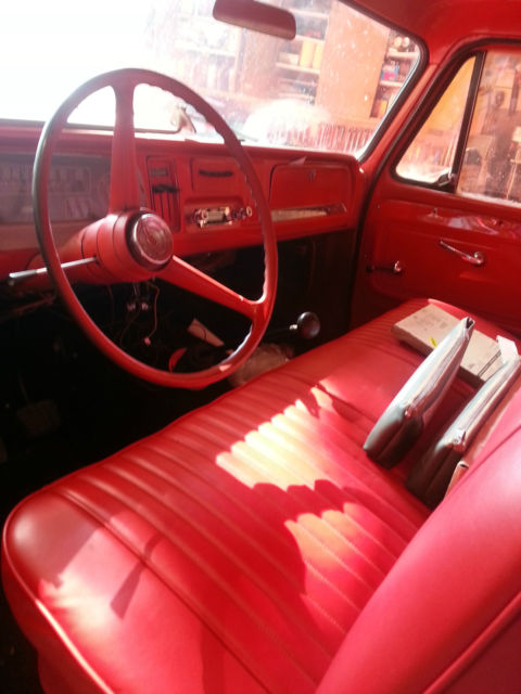 Red 1966 Chevrolet Other Pickups Cab & Chassis with Red interior