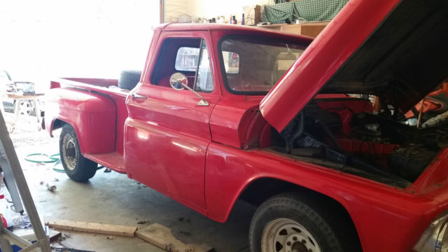 Red 1966 Chevrolet Other Pickups Cab & Chassis with Red interior