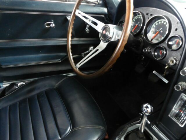 Trophy Blue 1966 Chevrolet Corvette Coupe with Dark Blue interior