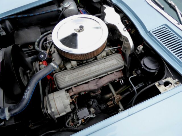 Trophy Blue 1966 Chevrolet Corvette Coupe with Dark Blue interior