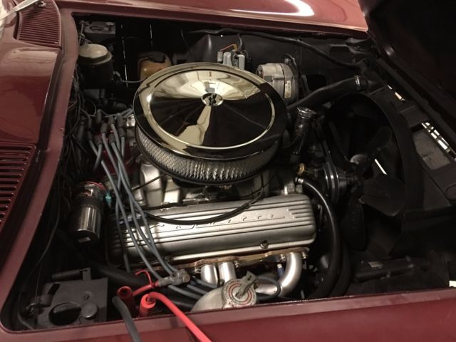 Milano Maroon 1966 Chevrolet Corvette Convertible with Black interior