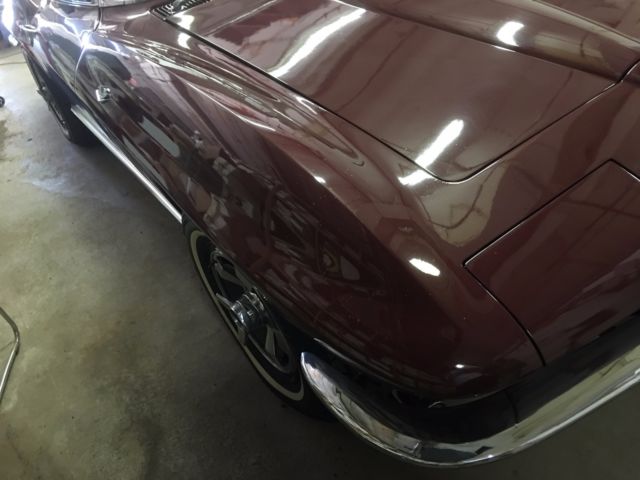 Milano Maroon 1966 Chevrolet Corvette Convertible with Black interior