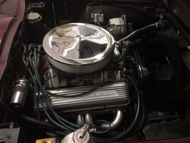 Milano Maroon 1966 Chevrolet Corvette Convertible with Black interior