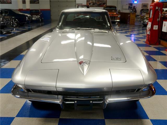 Silver 1966 Chevrolet Corvette -- with Black interior