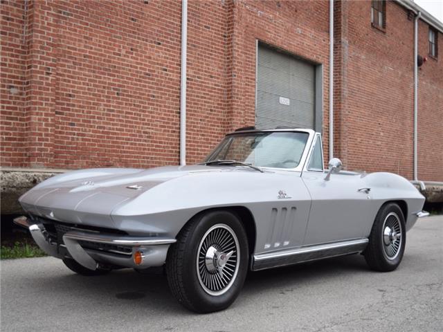 Silver 1966 Chevrolet Corvette Convertible with Black interior