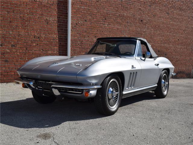 Silver 1966 Chevrolet Corvette Convertible with Black interior