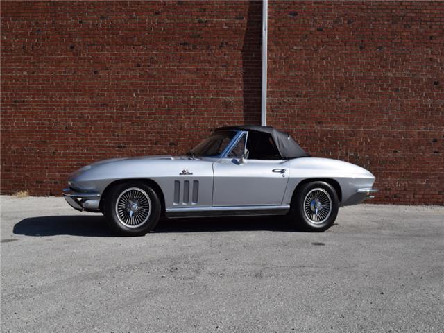 Silver 1966 Chevrolet Corvette Convertible with Black interior