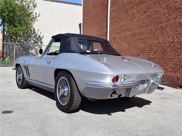 Silver 1966 Chevrolet Corvette Convertible with Black interior