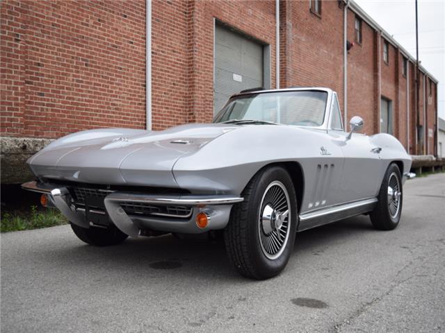 Silver 1966 Chevrolet Corvette Convertible with Black interior