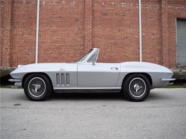 Silver 1966 Chevrolet Corvette Convertible with Black interior